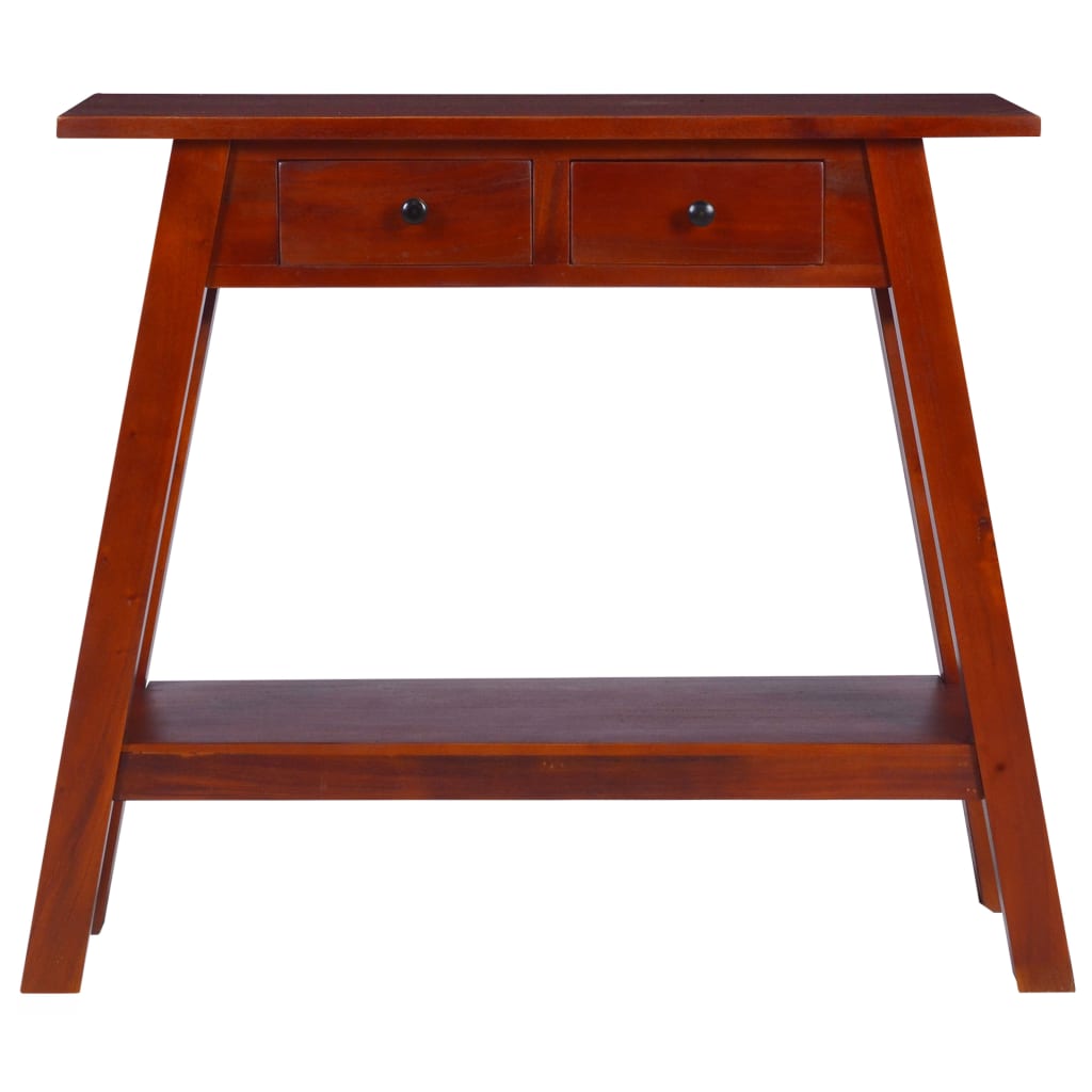 Console Table Classical Brown 90x30x75cm Solid Mahogany Wood - OLBRIT