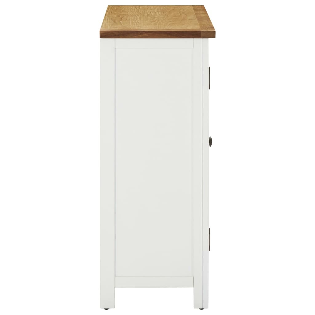 Wine Cabinet 80x32x80 cm Solid Oak Wood - OLBRIT