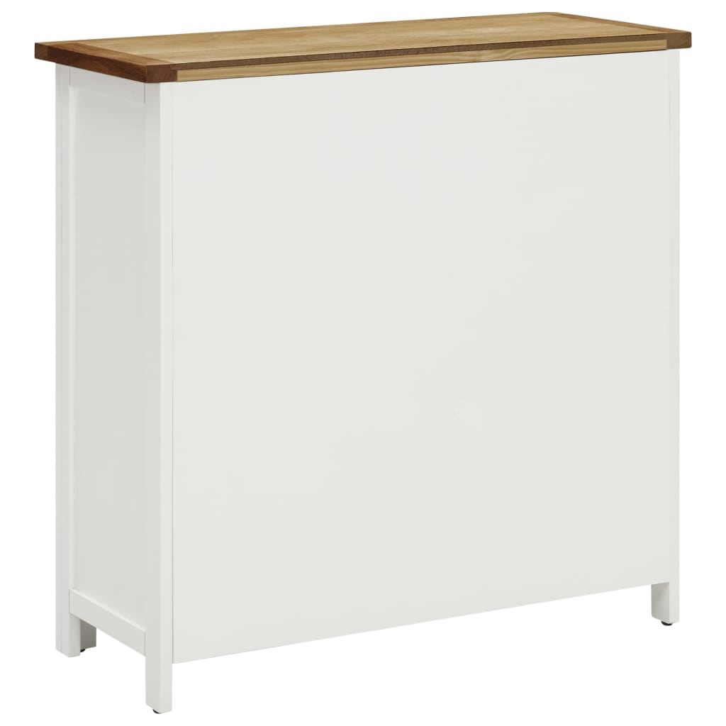 Wine Cabinet 80x32x80 cm Solid Oak Wood - OLBRIT