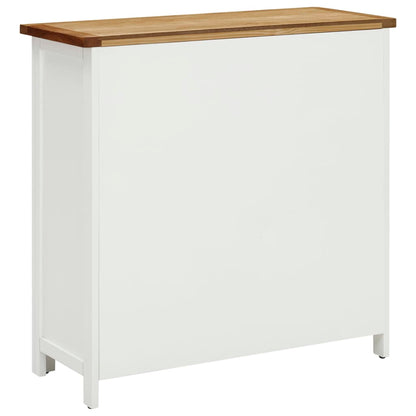 Wine Cabinet 80x32x80 cm Solid Oak Wood - OLBRIT