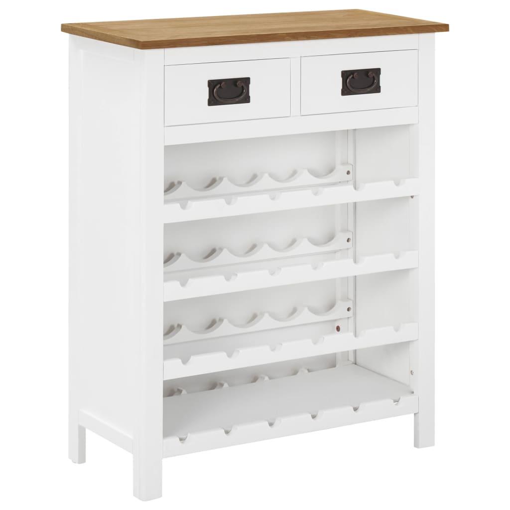 Wine Cabinet 72x32x90 cm Solid Oak Wood - OLBRIT