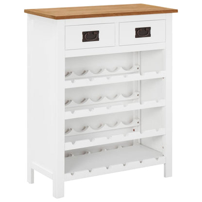 Wine Cabinet 72x32x90 cm Solid Oak Wood - OLBRIT