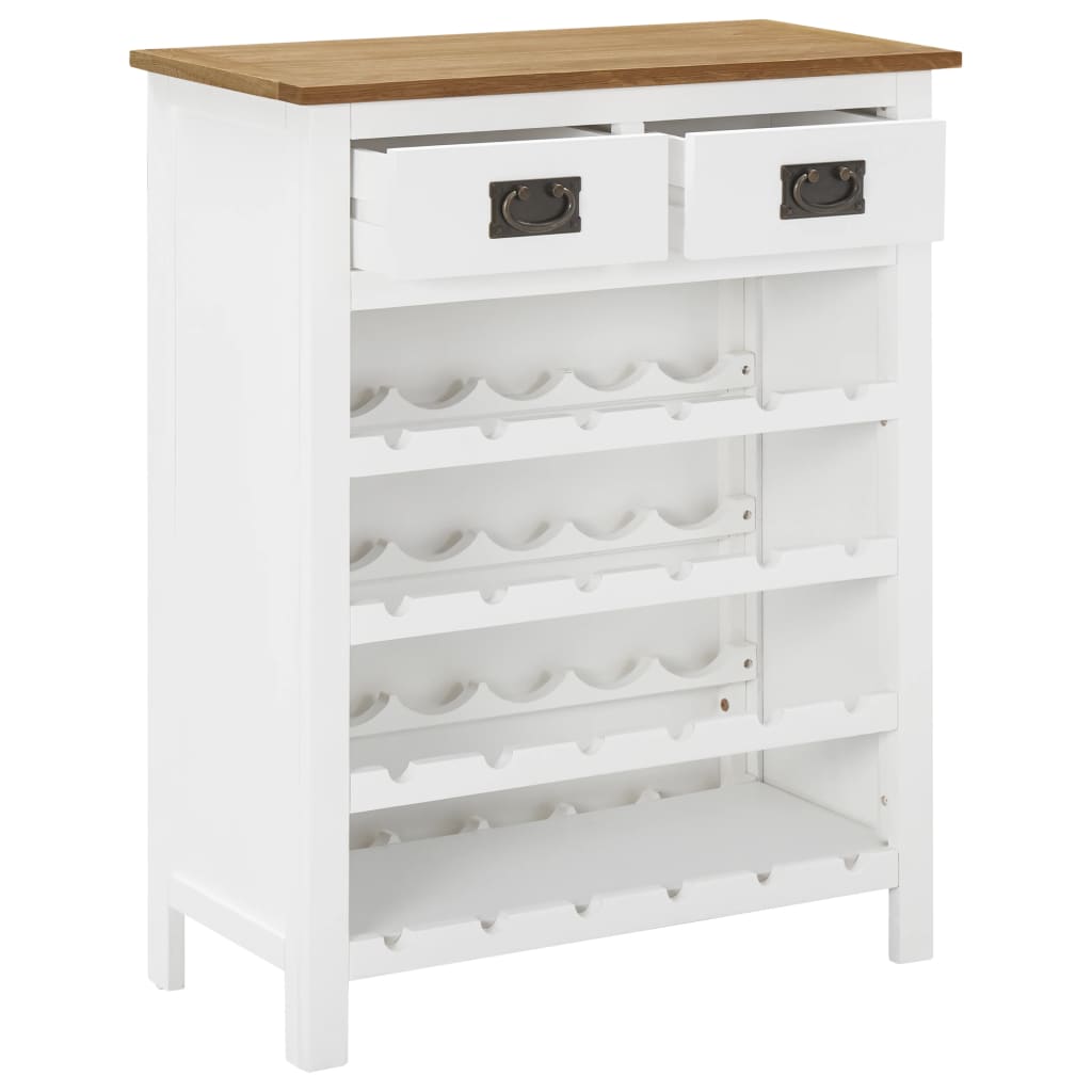 Wine Cabinet 72x32x90 cm Solid Oak Wood - OLBRIT