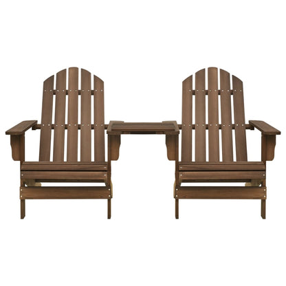 Garden Adirondack Chair Solid Fir Wood Brown - OLBRIT