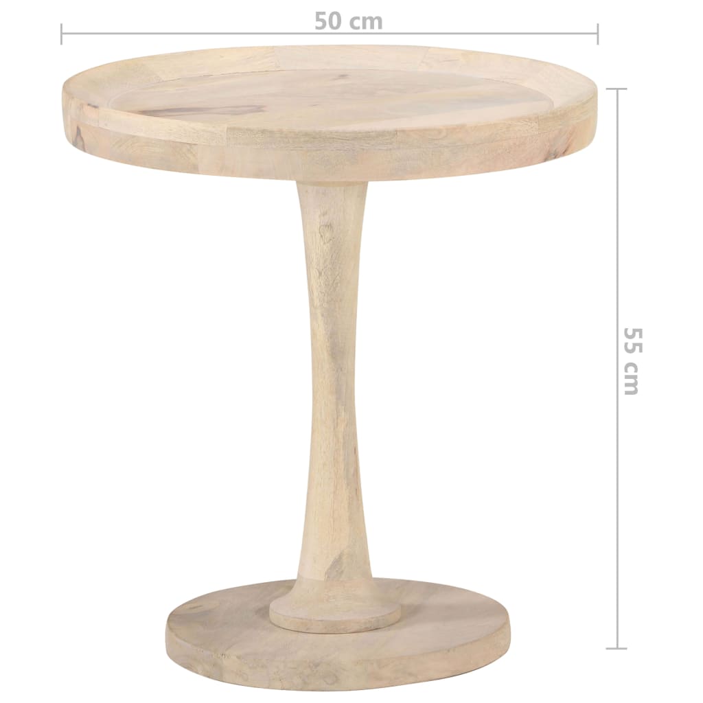 Side Table Ø50x55 cm Solid Mango Wood - OLBRIT