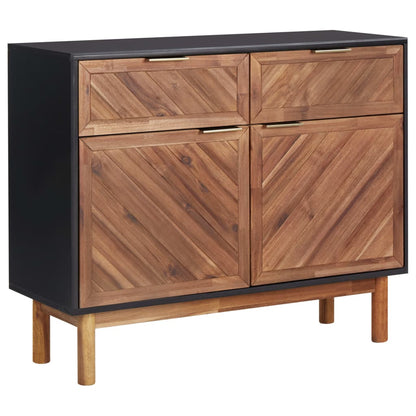Sideboard 90x33.5x75 cm Solid Acacia Wood and MDF - OLBRIT