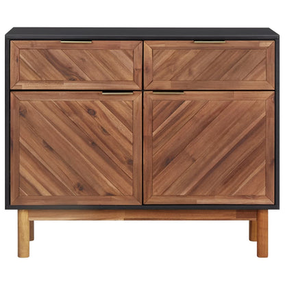 Sideboard 90x33.5x75 cm Solid Acacia Wood and MDF - OLBRIT