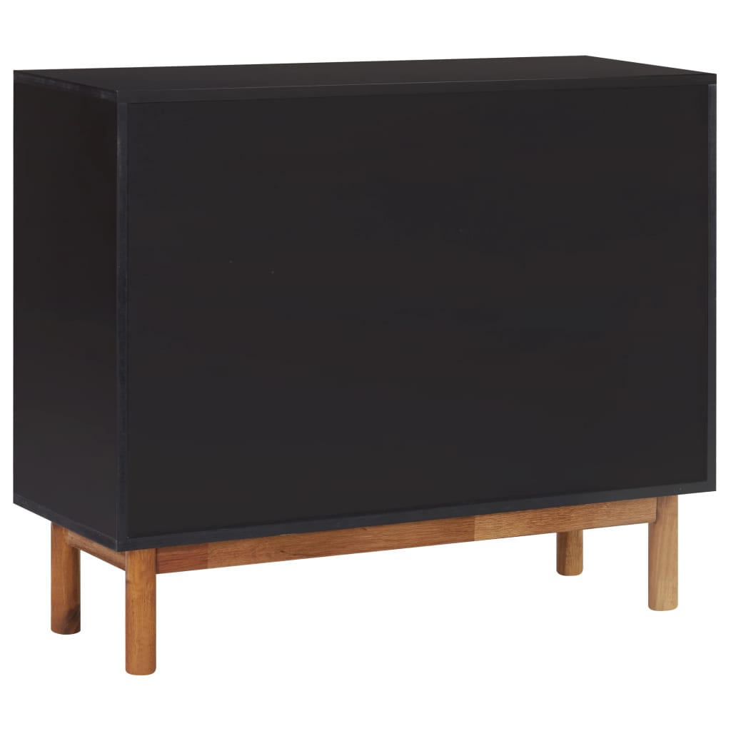 Sideboard 90x33.5x75 cm Solid Acacia Wood and MDF - OLBRIT