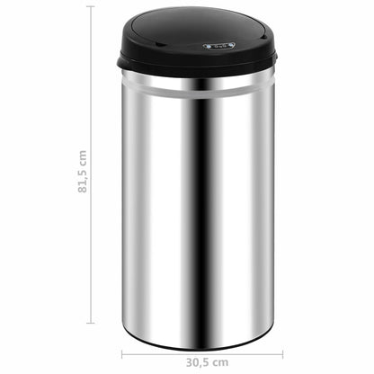 Automatic Sensor Dustbin 50 L Stainless Steel - OLBRIT