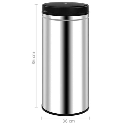 Automatic Sensor Dustbin 80 L Stainless Steel - OLBRIT