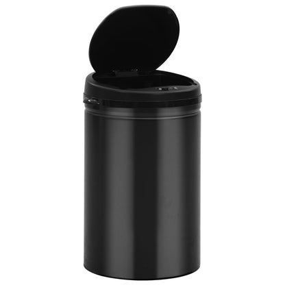 Automatic Sensor Dustbin 30 L Carbon Steel Black - OLBRIT