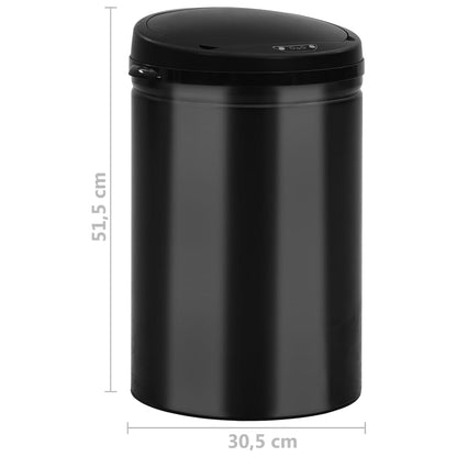 Automatic Sensor Dustbin 30 L Carbon Steel Black - OLBRIT