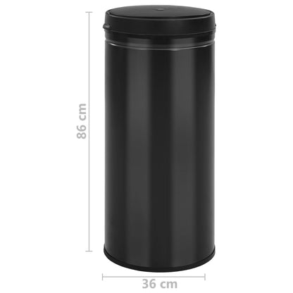 Automatic Sensor Dustbin 80 L Carbon Steel Black - OLBRIT