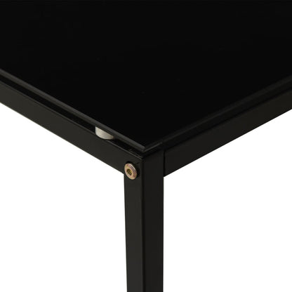 Side Table Black 40x40x60 cm Tempered Glass - OLBRIT