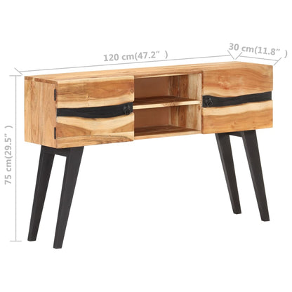 Sideboard 120x30x75 cm Solid Acacia Wood - OLBRIT