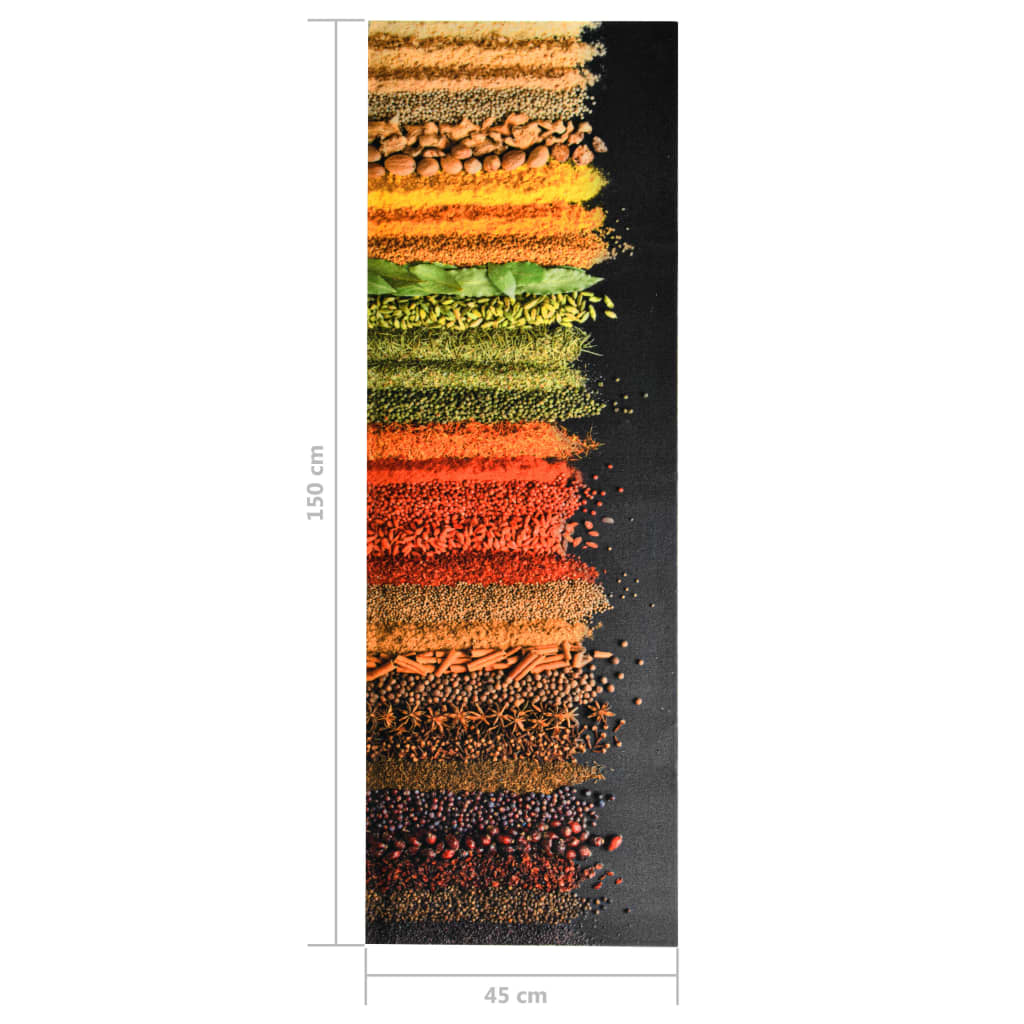 Kitchen Floor Mat Washable Spice 45x150 cm - OLBRIT
