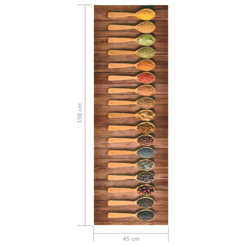 Kitchen Floor Mat Washable Spoon 45x150 cm - OLBRIT