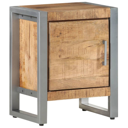Bedside Cabinet 40x30x50 cm Rough Mango Wood - OLBRIT