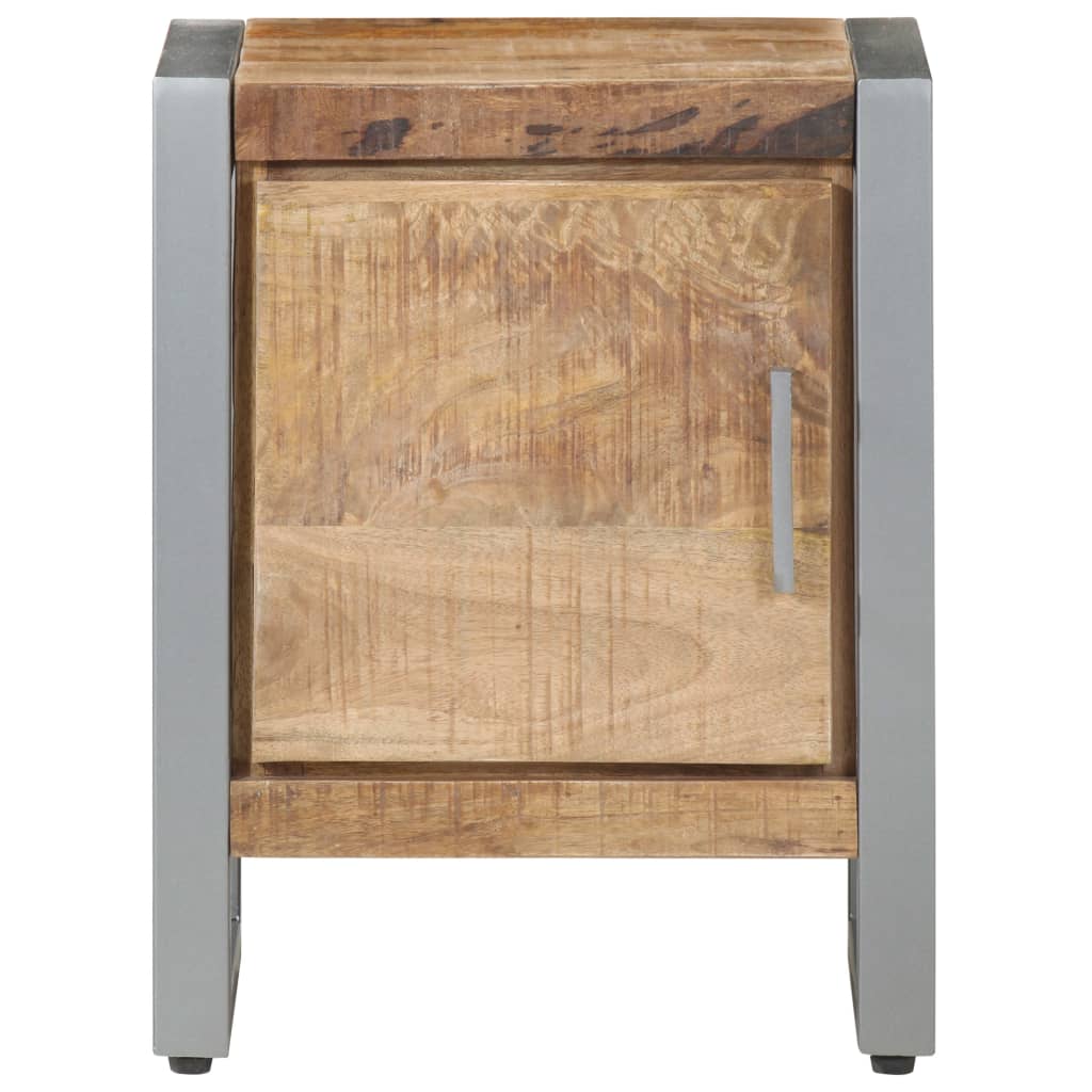 Bedside Cabinet 40x30x50 cm Rough Mango Wood - OLBRIT