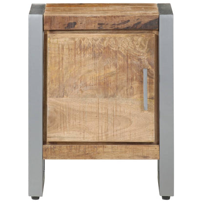 Bedside Cabinet 40x30x50 cm Rough Mango Wood - OLBRIT