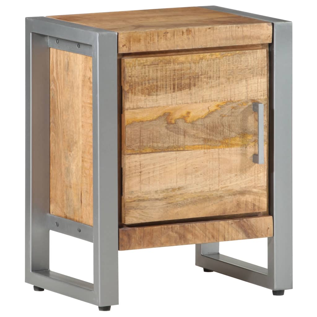 Bedside Cabinet 40x30x50 cm Rough Mango Wood - OLBRIT