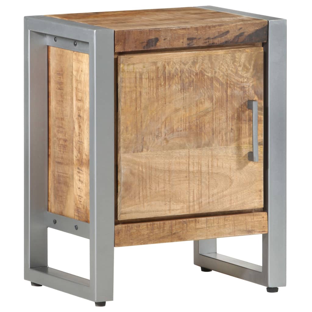 Bedside Cabinet 40x30x50 cm Rough Mango Wood - OLBRIT