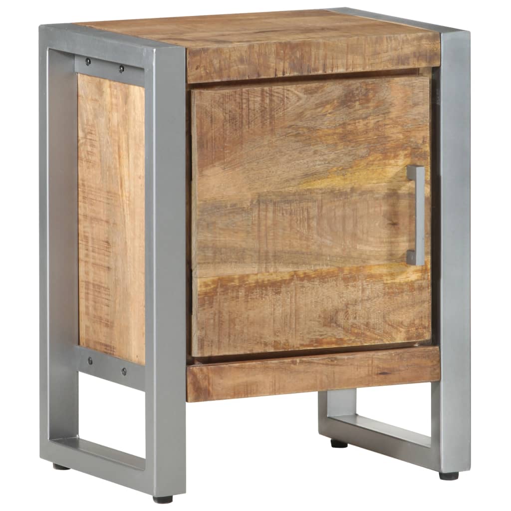 Bedside Cabinet 40x30x50 cm Rough Mango Wood - OLBRIT