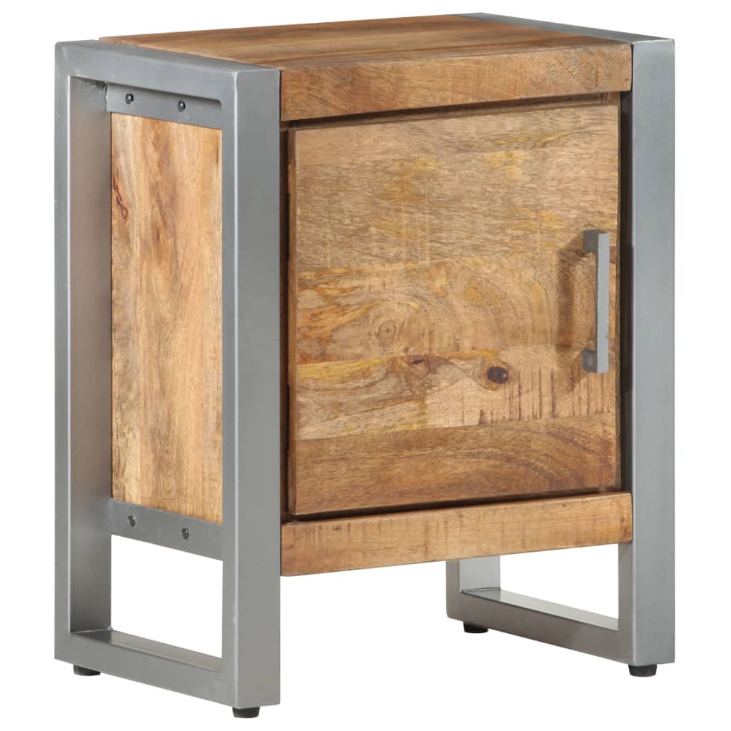 Bedside Cabinet 40x30x50 cm Rough Mango Wood - OLBRIT