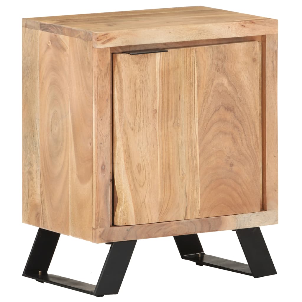 Bedside Cabinet 40x30x50 cm Solid Acacia Wood with Live Edges - OLBRIT