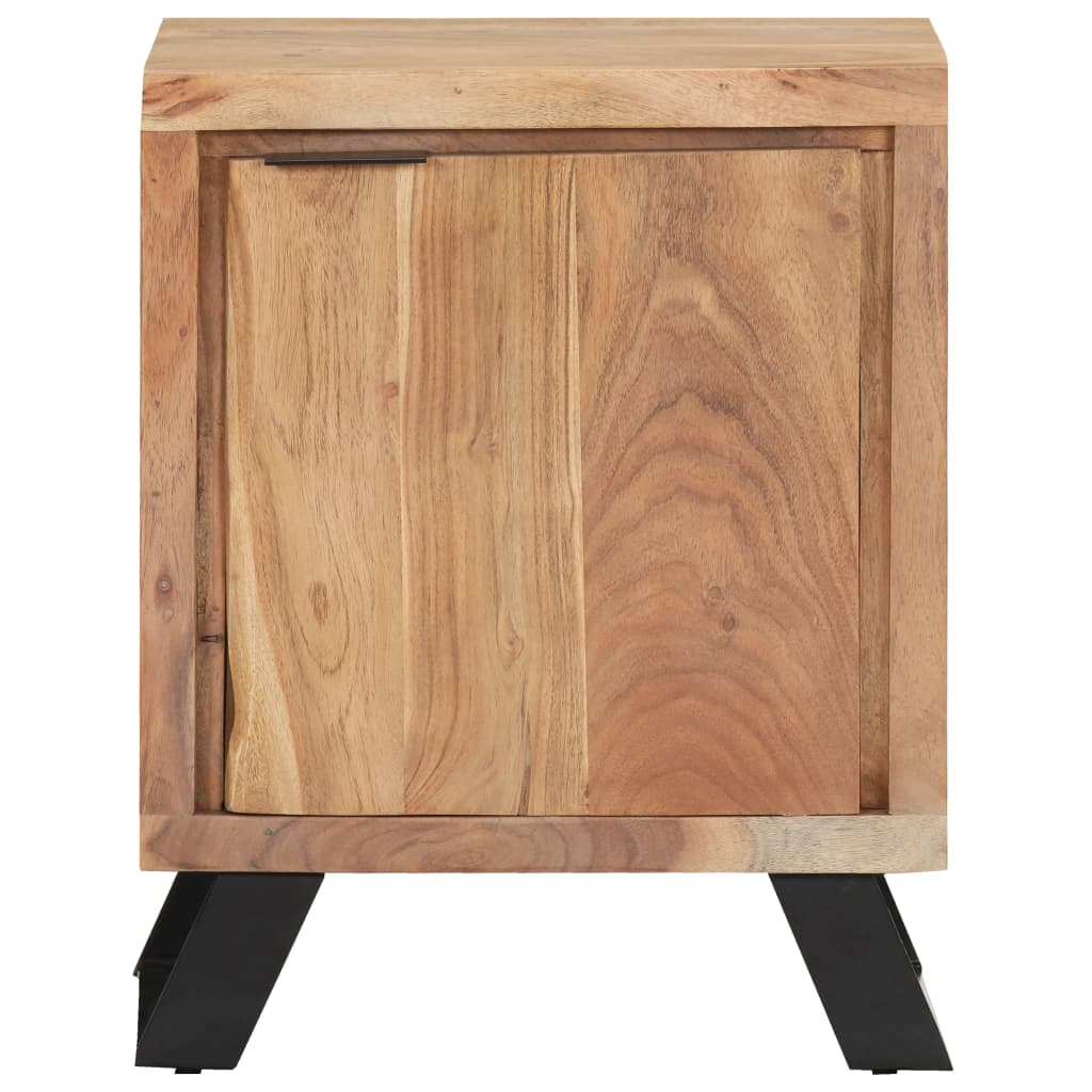 Bedside Cabinet 40x30x50 cm Solid Acacia Wood with Live Edges - OLBRIT