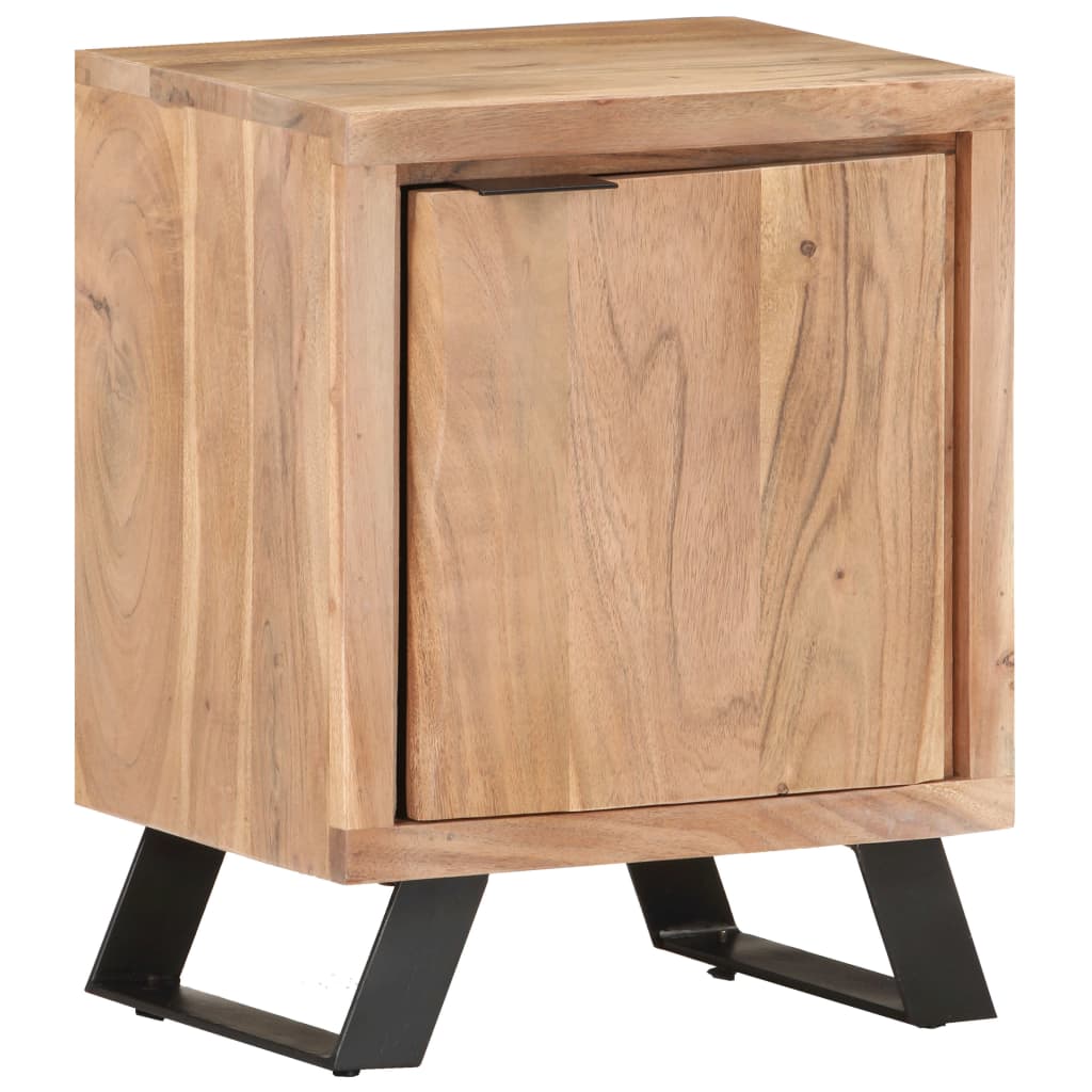 Bedside Cabinet 40x30x50 cm Solid Acacia Wood with Live Edges - OLBRIT