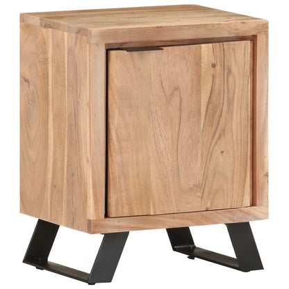 Bedside Cabinet 40x30x50 cm Solid Acacia Wood with Live Edges - OLBRIT