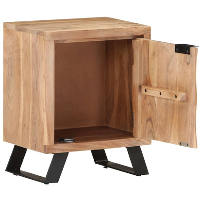 Bedside Cabinet 40x30x50 cm Solid Acacia Wood with Live Edges - OLBRIT