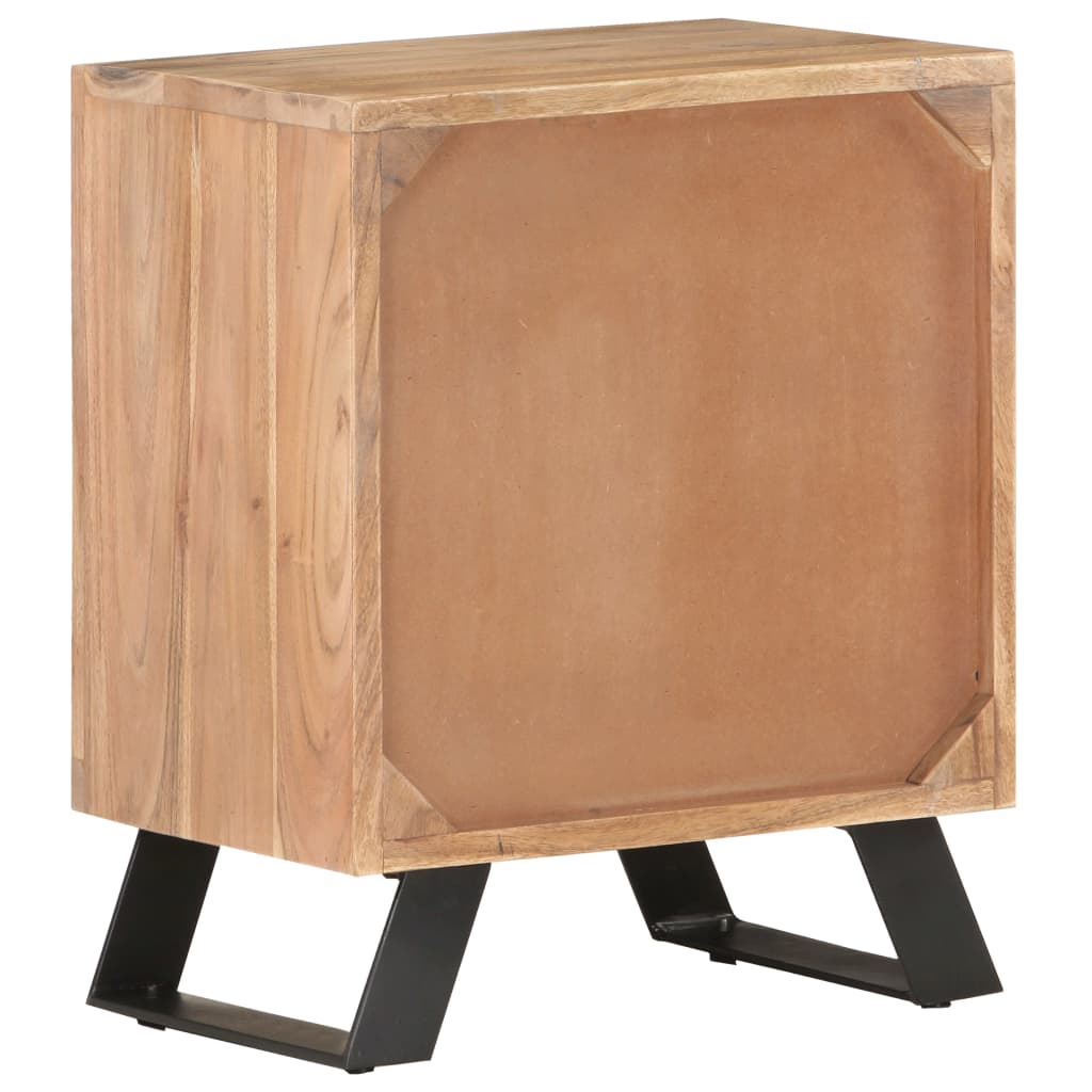 Bedside Cabinet 40x30x50 cm Solid Acacia Wood with Live Edges - OLBRIT