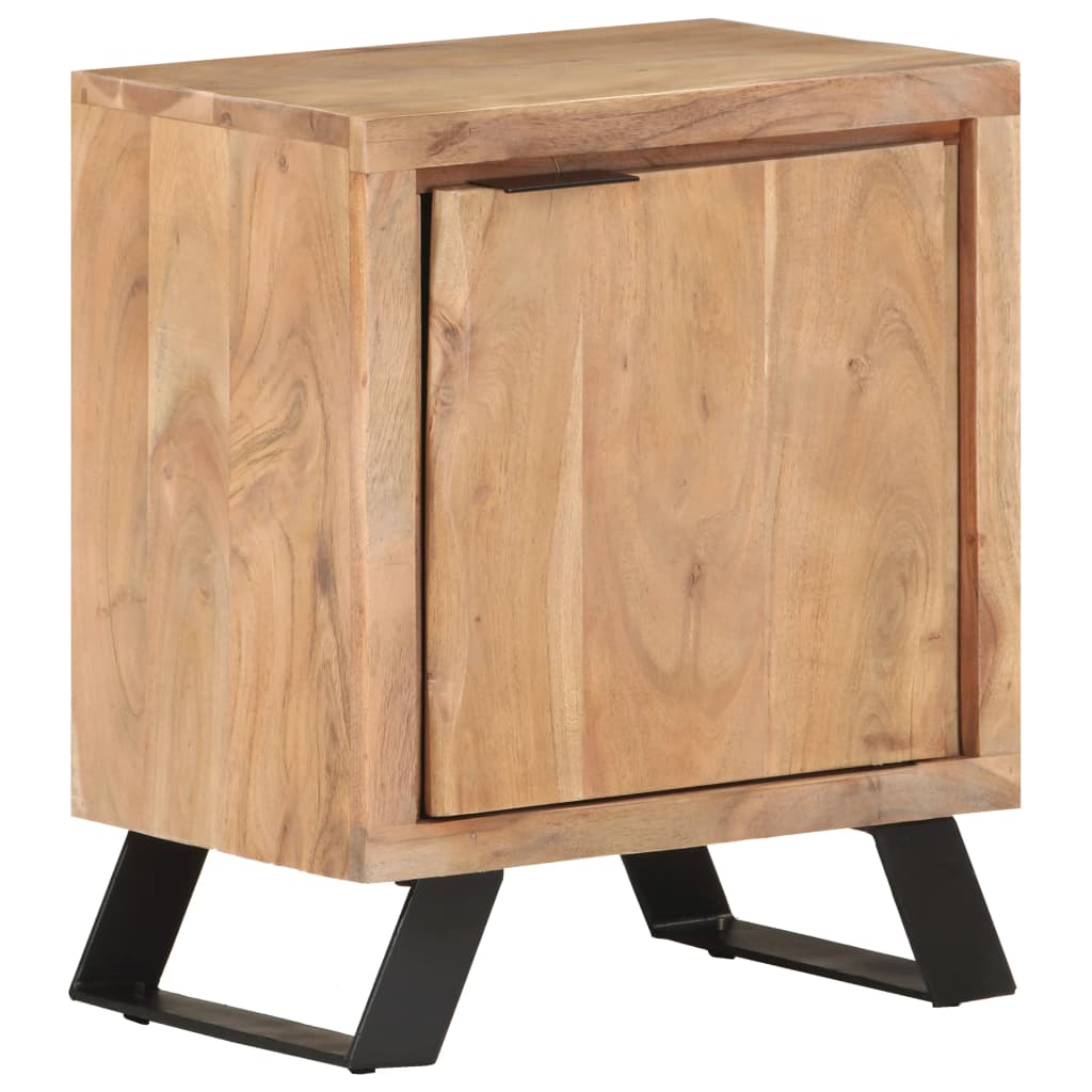 Bedside Cabinet 40x30x50 cm Solid Acacia Wood with Live Edges - OLBRIT