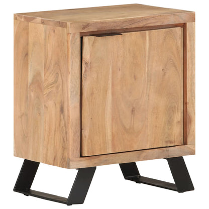 Bedside Cabinet 40x30x50 cm Solid Acacia Wood with Live Edges - OLBRIT