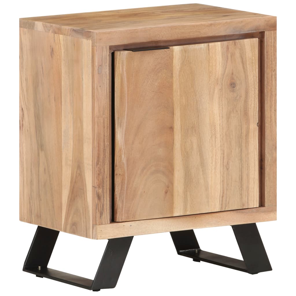 Bedside Cabinet 40x30x50 cm Solid Acacia Wood with Live Edges - OLBRIT
