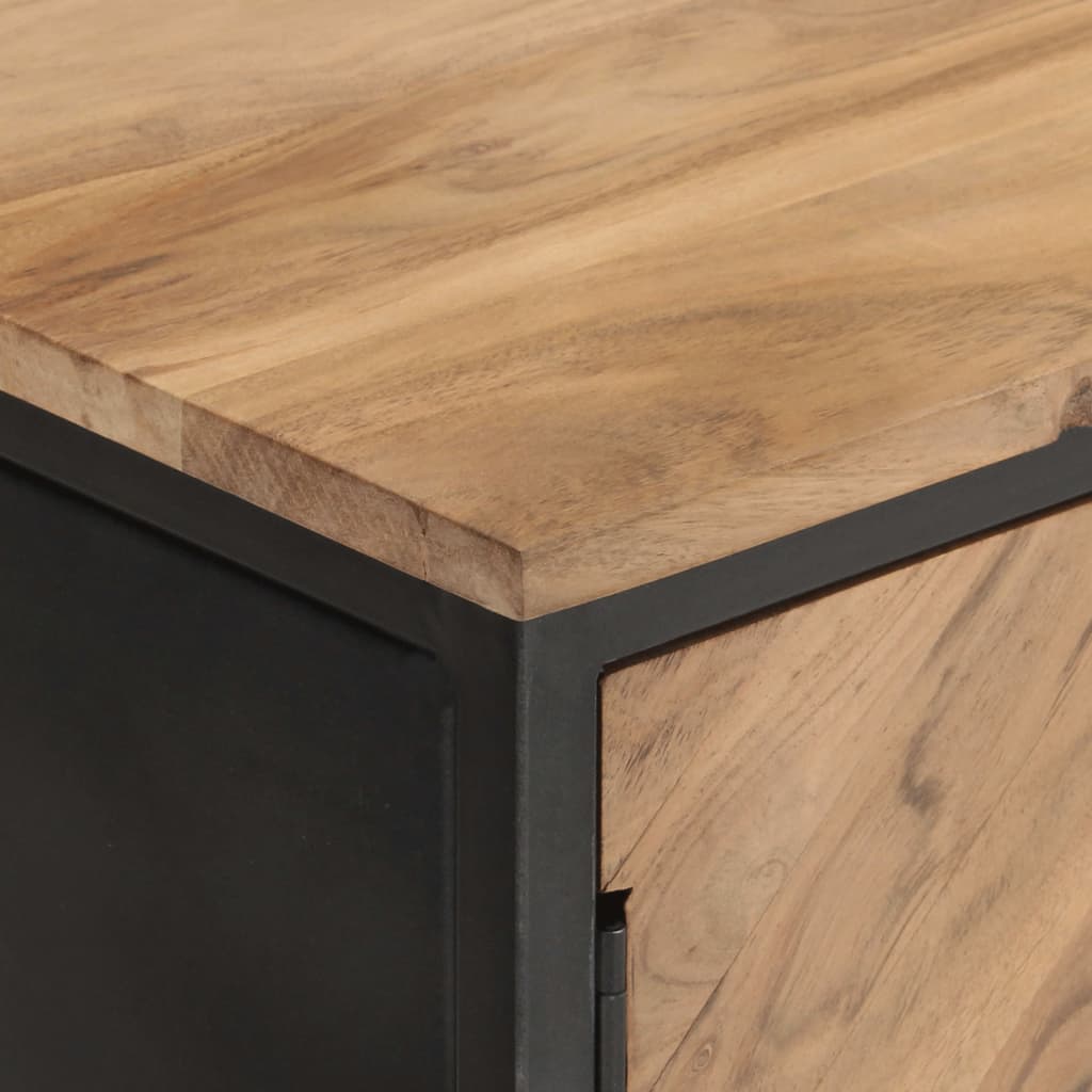 Sideboard 120x30x75 cm Solid Acacia Wood - OLBRIT