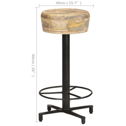 Bar Stools 2 pcs 66 cm Solid Mango Wood - OLBRIT