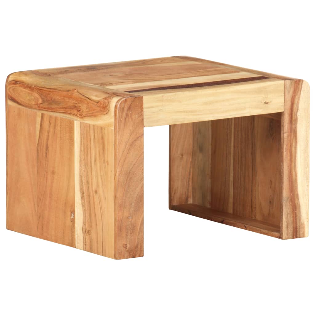 Side Table 43x40x30 cm Solid Acacia Wood - OLBRIT