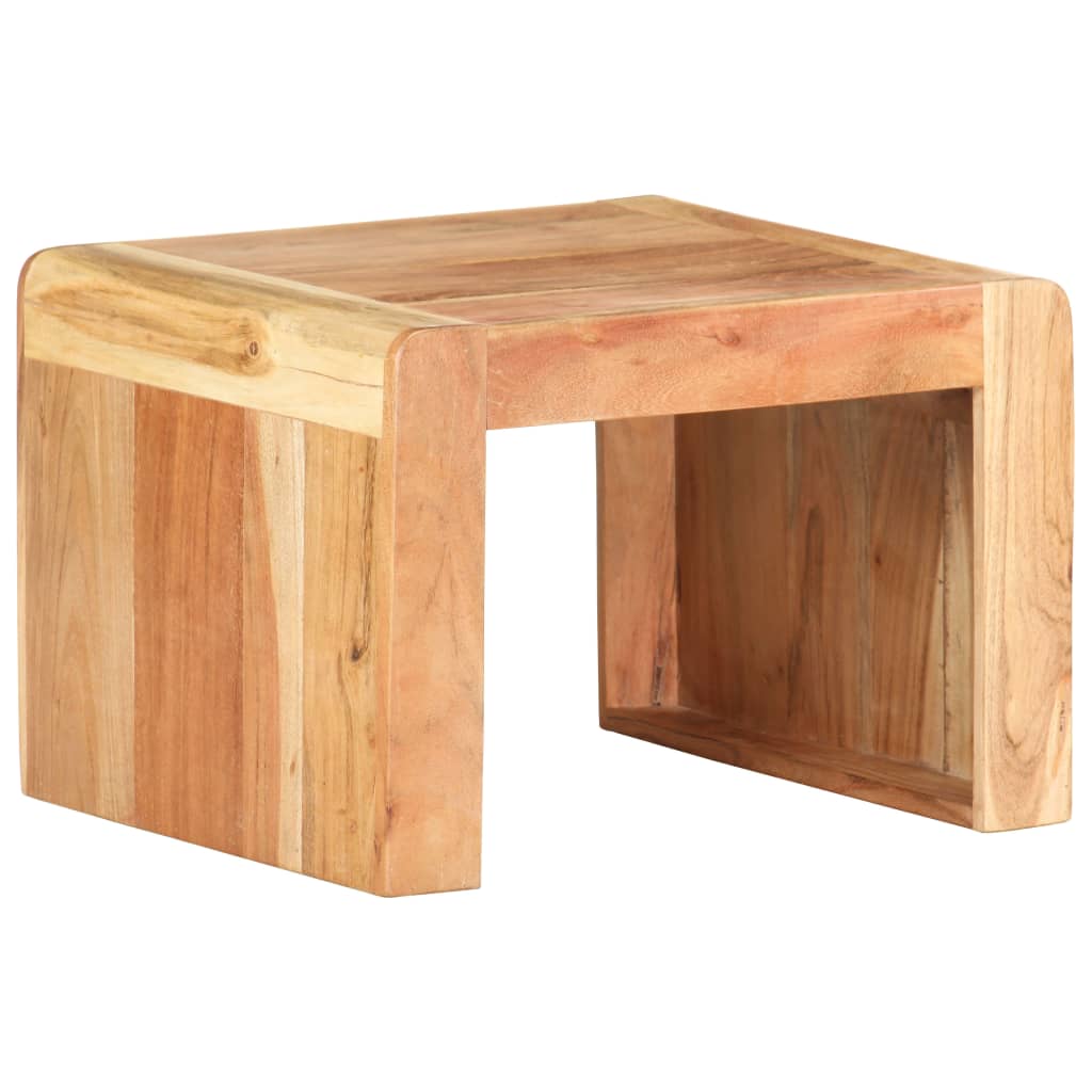 Side Table 43x40x30 cm Solid Acacia Wood - OLBRIT