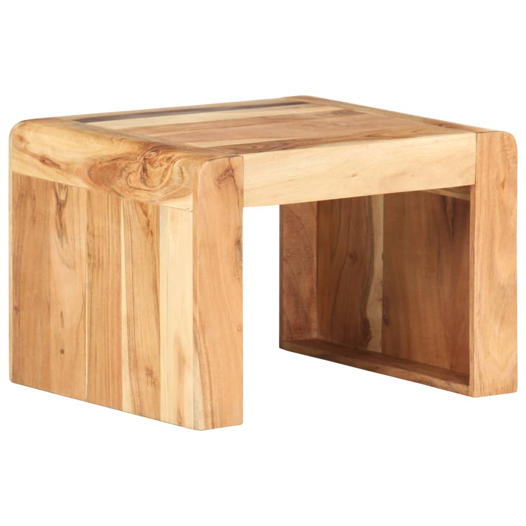 Side Table 43x40x30 cm Solid Acacia Wood - OLBRIT