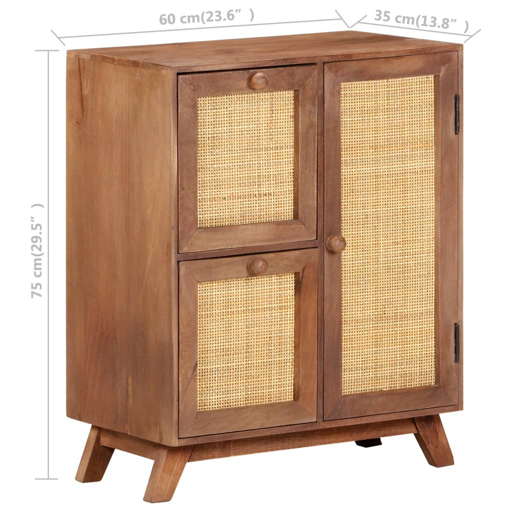 Sideboard 60x35x75 cm Solid Mango Wood - OLBRIT
