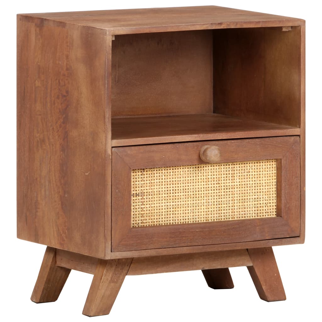 Bedside Cabinet 40x30x50 cm Solid Mango Wood - OLBRIT