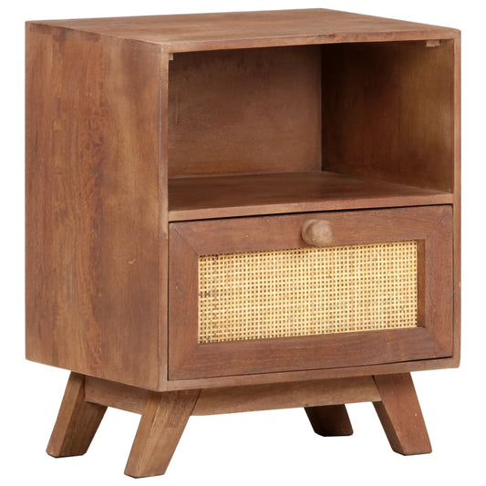 Bedside Cabinet 40x30x50 cm Solid Mango Wood - OLBRIT