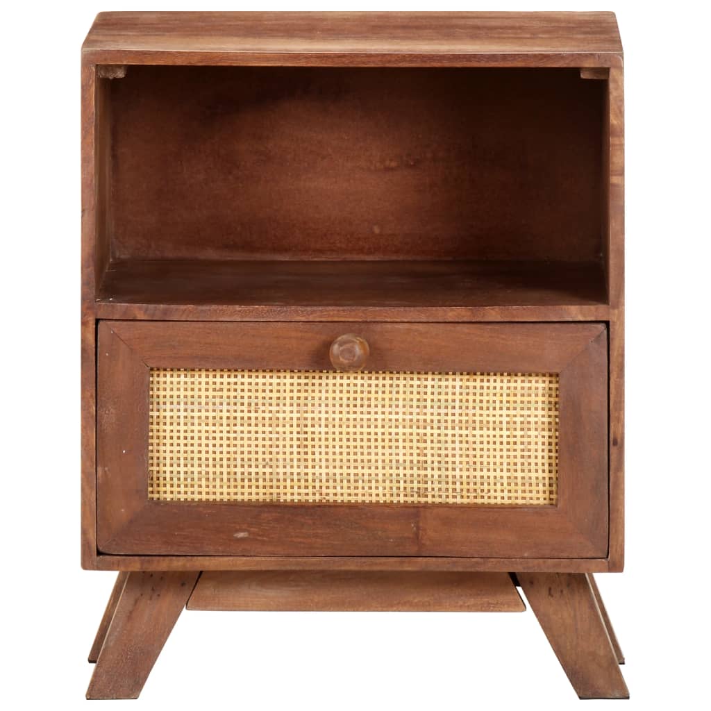 Bedside Cabinet 40x30x50 cm Solid Mango Wood - OLBRIT