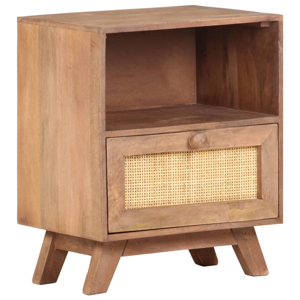 Bedside Cabinet 40x30x50 cm Solid Mango Wood - OLBRIT