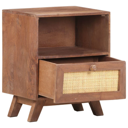 Bedside Cabinet 40x30x50 cm Solid Mango Wood - OLBRIT