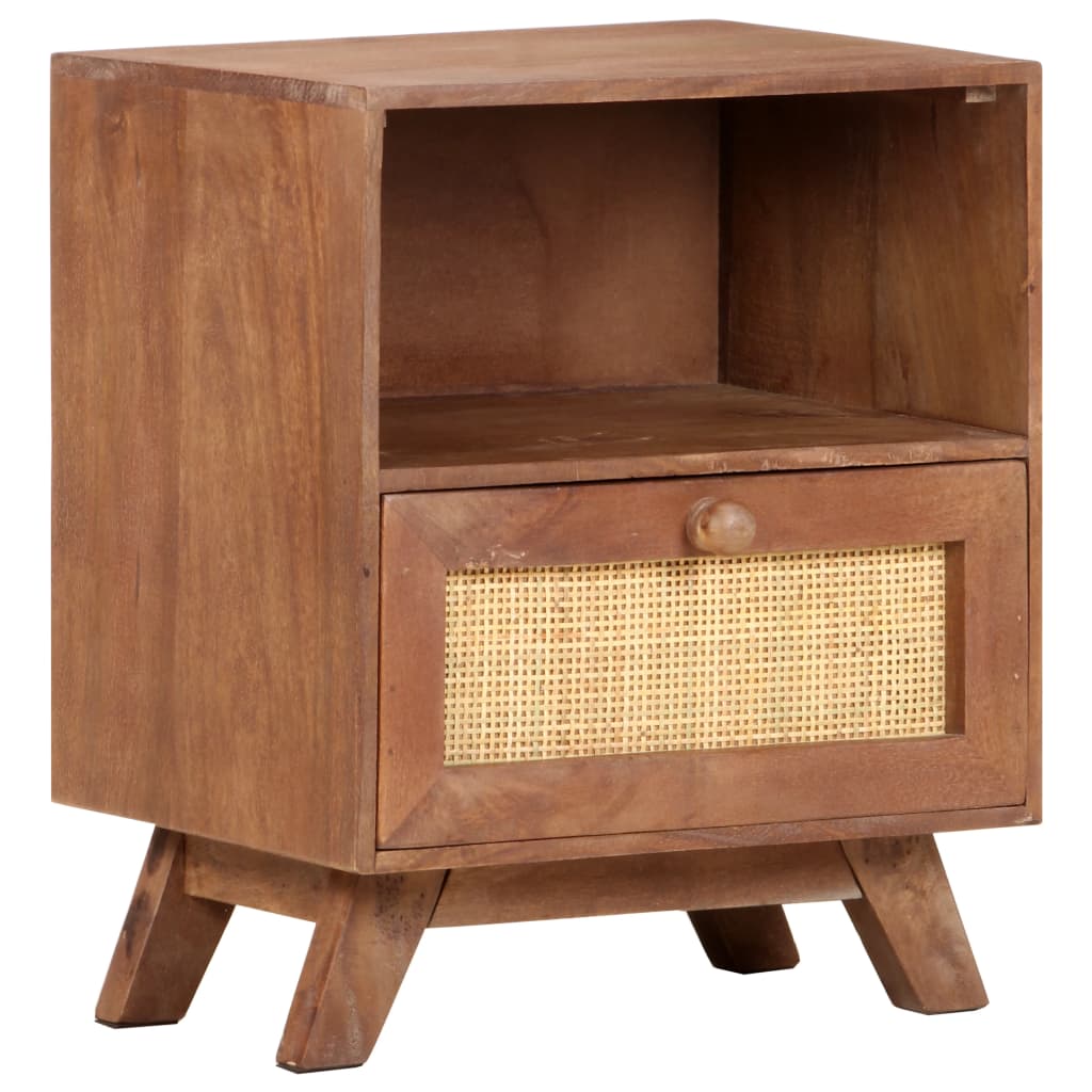 Bedside Cabinet 40x30x50 cm Solid Mango Wood - OLBRIT
