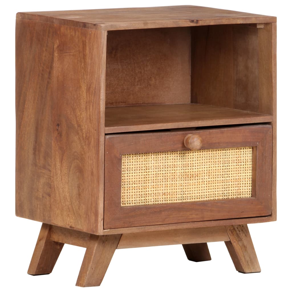 Bedside Cabinet 40x30x50 cm Solid Mango Wood - OLBRIT